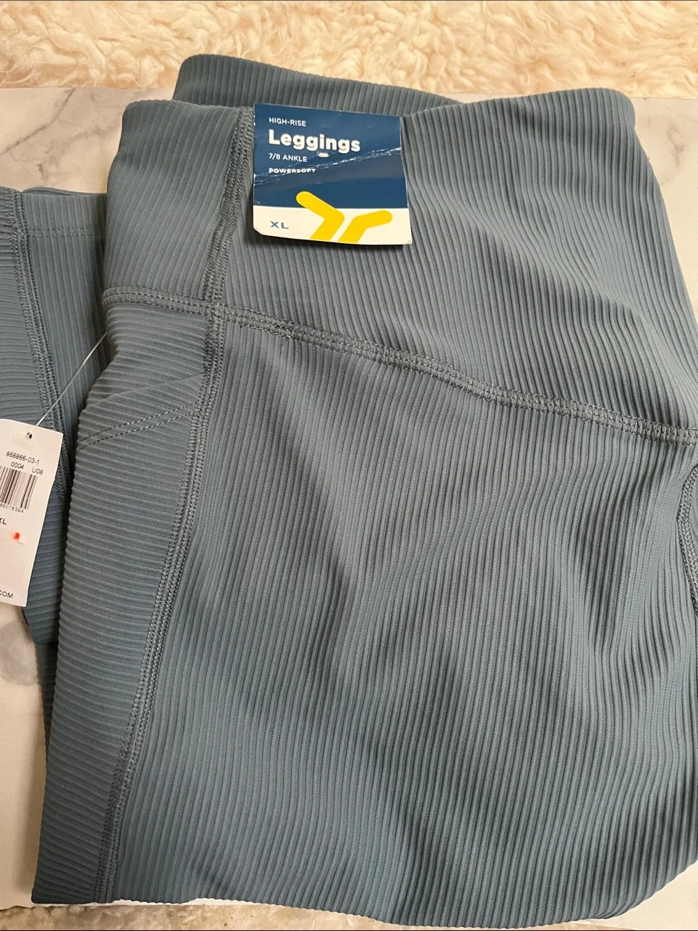 Old Navy Ribbed High-Rise Leggings in Slate Blue